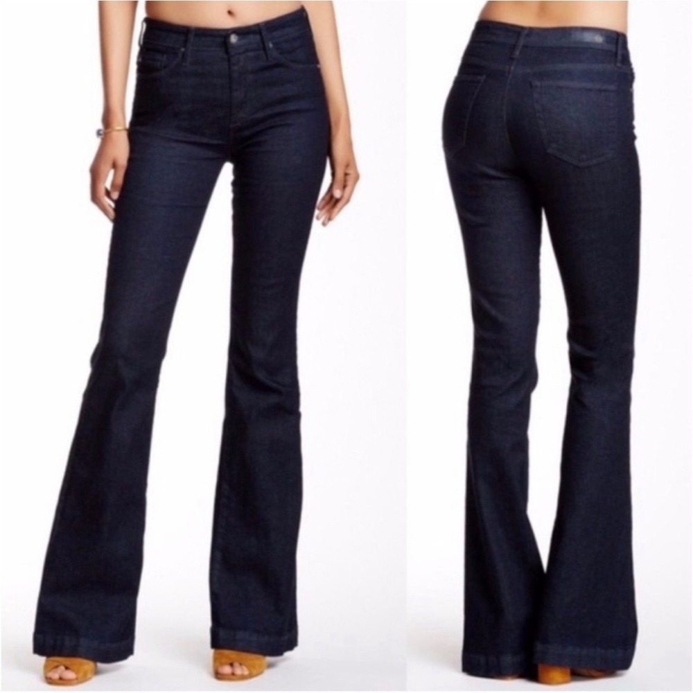 AG The Janis High Rise Flare Trouser Jeans 29 x 35 Long Tall
